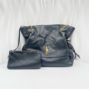 SAINT LAURENT Jamie Large Tote Bag Black Quilted Lambskin